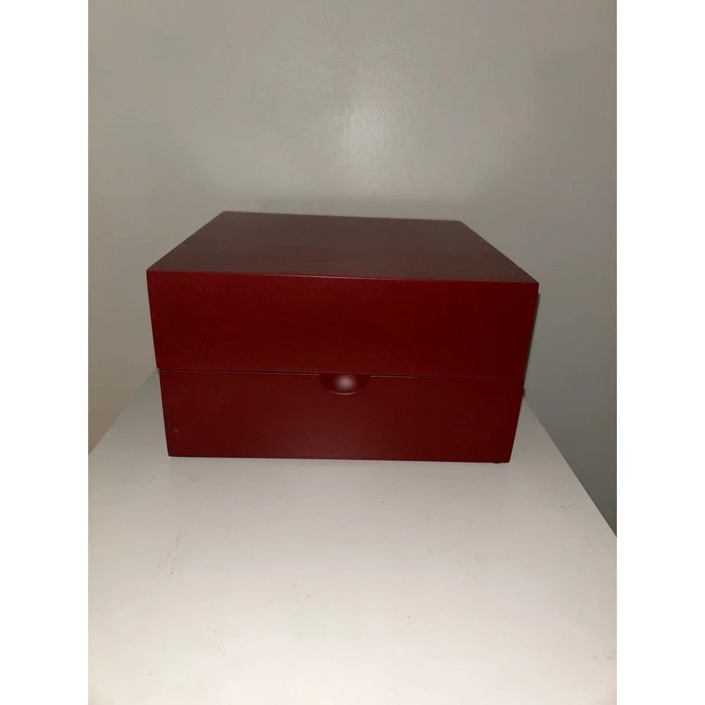 United States Collector Pins Wood Display Case Mahogany Velvet Lining Drawer